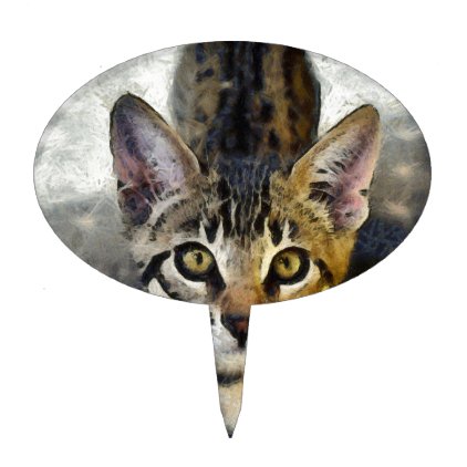 Bengal Cute Kitten Cake Topper