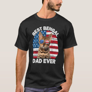 Bengal Dad 4th Of July Bengal Cat Owner Kitty Kit T-Shirt