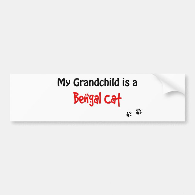 Bengal Grandchild Bumper Sticker (Front)