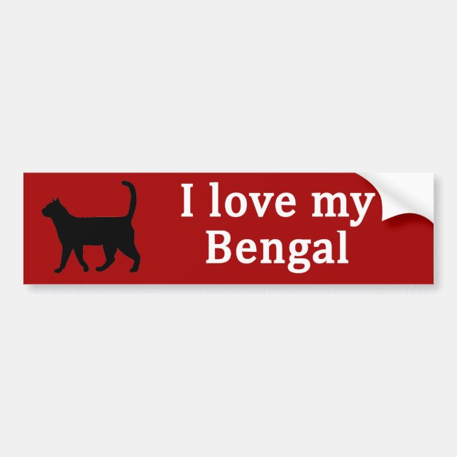 Bengal Love Bumper Sticker (Front)