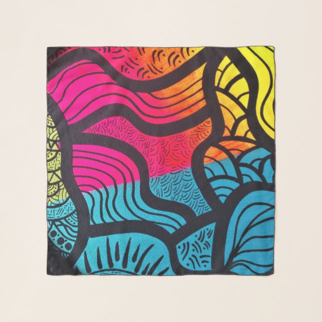 Bengal silk muslin scarf (Front)