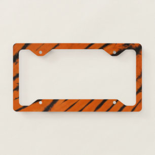 Bengal Stripes Tie Dye License Plate Frame