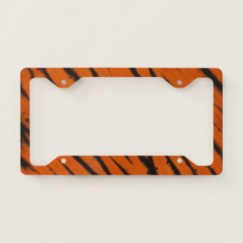 Bengal Stripes Tie Dye License Plate Frame