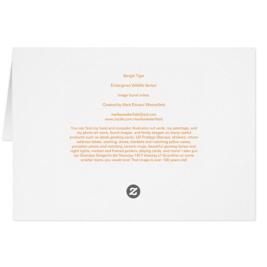 Bengal Tiger (Back Horizontal)