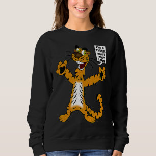 Bengal Tiger ain't Lion Pun Metaphor for Kids to Sweatshirt