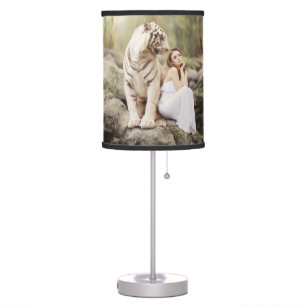 Bengal Tiger and Lady Table Lamp