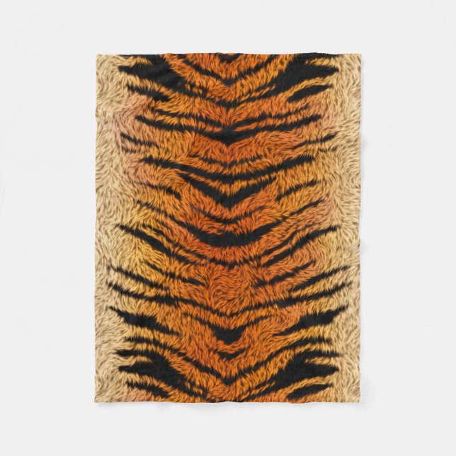 Bengal Tiger Animal Fur Fleece Blanket (Front)