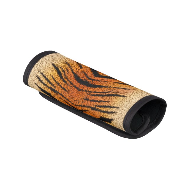 Bengal Tiger Animal Fur Luggage Handle Wrap (Angled)