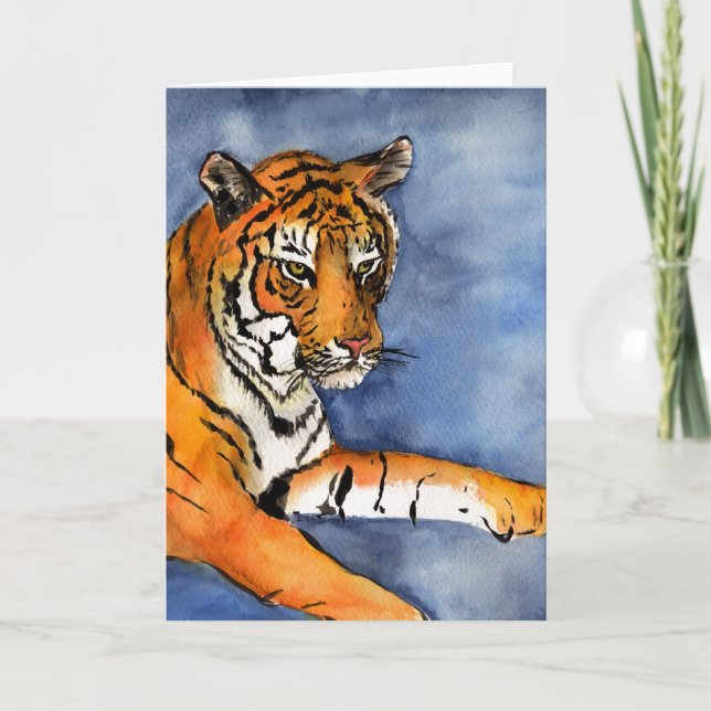 Bengal Tiger Art Greeting Card or Note Cards (Front)