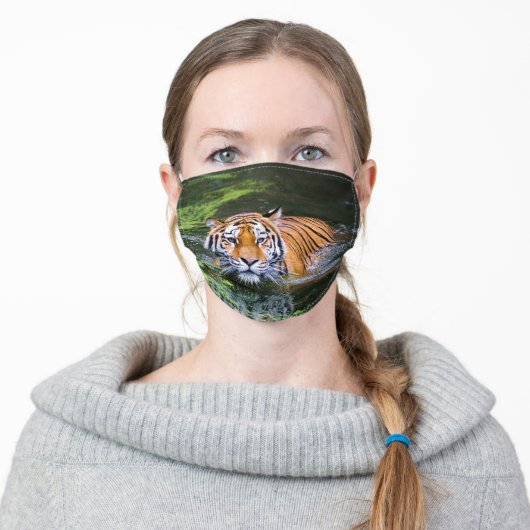 Bengal Tiger Beautiful Cat Lover Adult Cloth Face Mask (Worn)