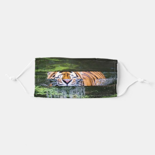 Bengal Tiger Beautiful Cat Lover Adult Cloth Face Mask (Front, Folded)