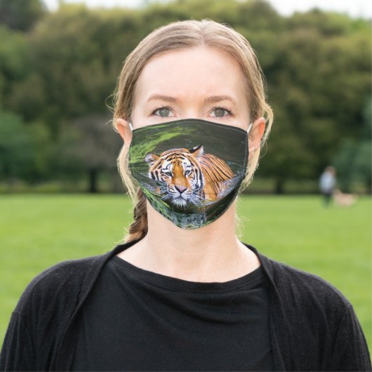 Bengal Tiger Beautiful Cat Lover Adult Cloth Face Mask (Outside)