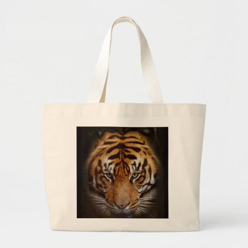 Bengal Tiger BIG CAT Endangered Species Large Tote Bag