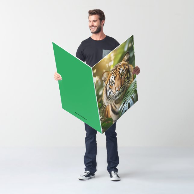 BENGAL TIGER BIG HUGE BIRTHDAY GREETING CARD (In Situ)