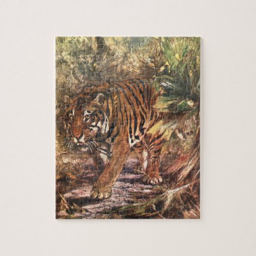 Bengal Tiger by CE Swan Vintage Wild Animal Jigsaw Puzzle