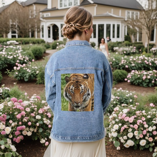BENGAL TIGER Denim jean Jacket (Wedding Back)