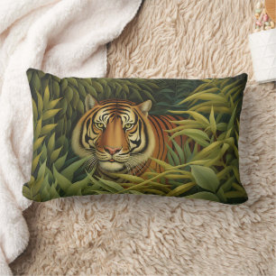 Bengal Tiger Digital Art Lumbar Pillow