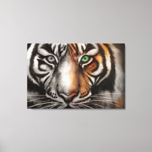 Bengal Tiger Eye 3 Pc Stretched Canvas Fade Print