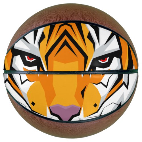 Bengal tiger face basketball