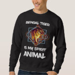 Bengal Tiger Face Spirit Animal Tiger Head Wild Ti Sweatshirt
