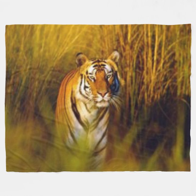 BENGAL TIGER FLEECE BLANKET (Front (Horizontal))