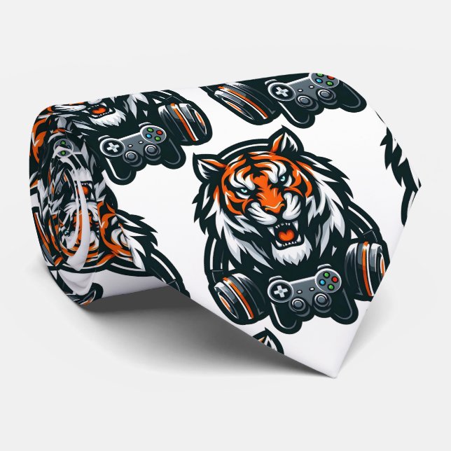 Bengal Tiger Gamer Neck Tie (Rolled)