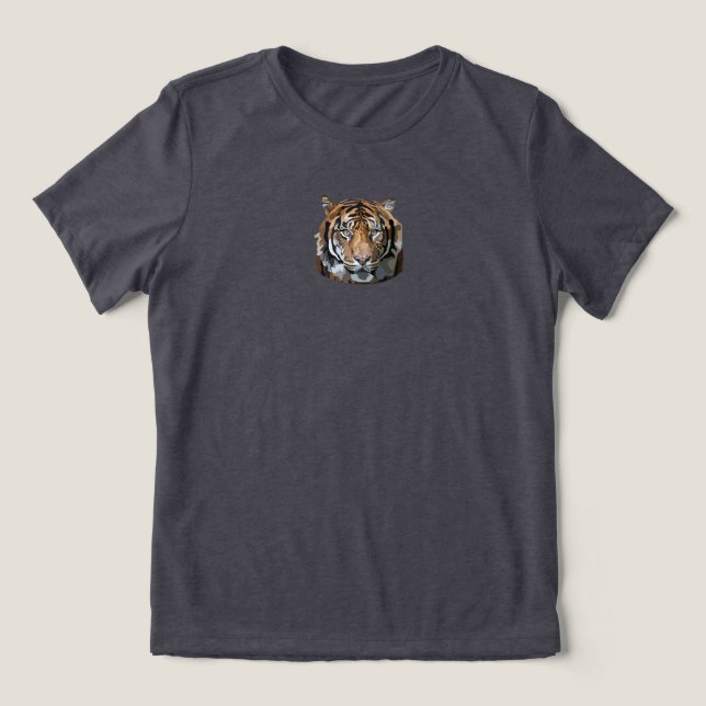 Bengal Tiger Hand Drawn Digital Art Tri-Blend Shirt (Design Front)