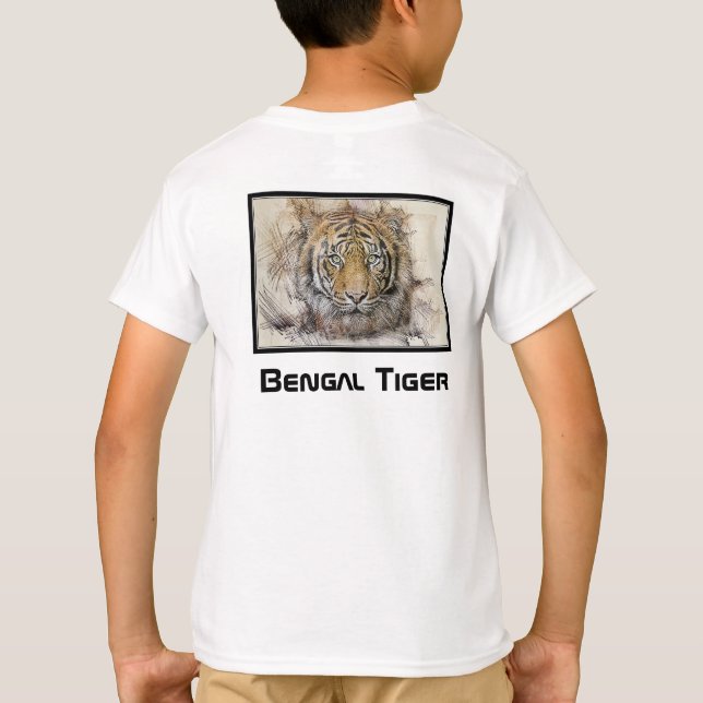 Bengal Tiger Illustration T-Shirt (Back)