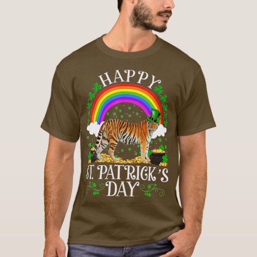 Bengal Tiger Lover Rainbow Vintage Tiger St  T_Shirt