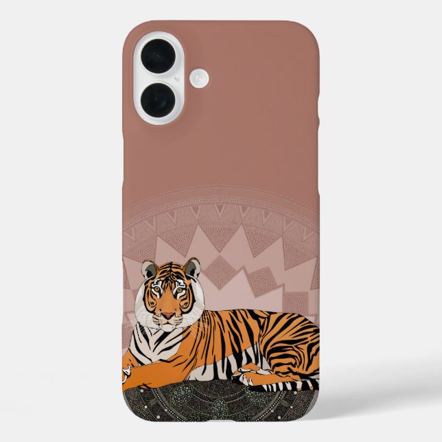 bengal tiger mandala copper rose Case-Mate iPhone case (Back)