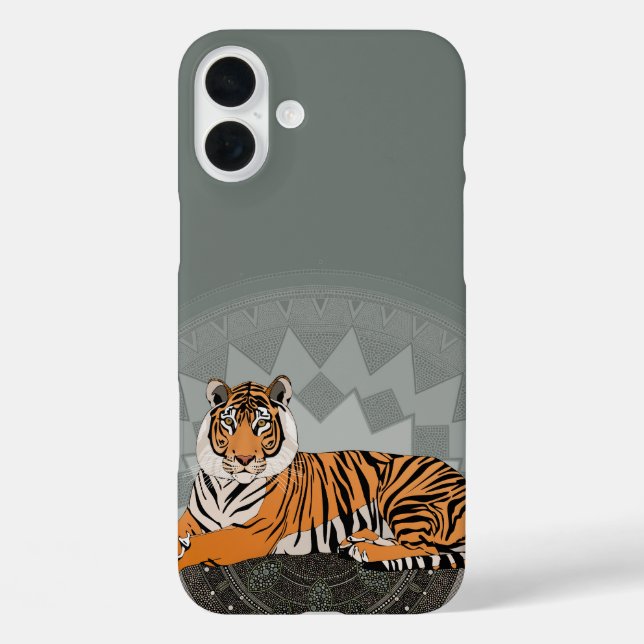 bengal tiger mandala lichen Case-Mate iPhone case (Back)