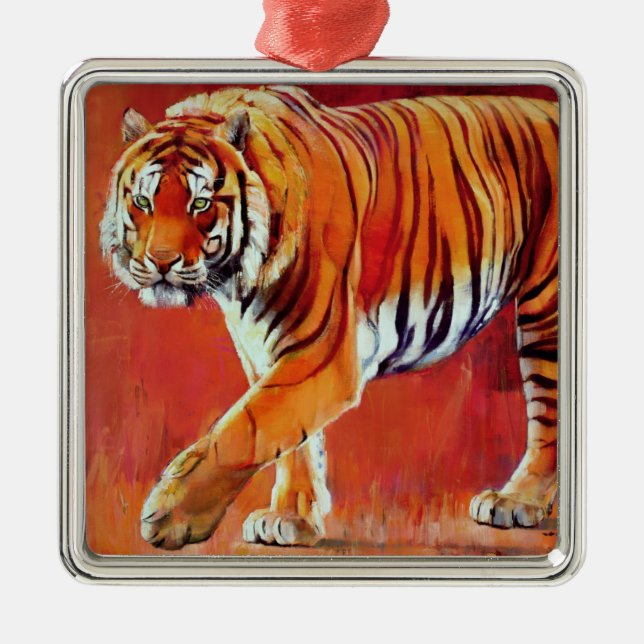 Bengal Tiger Metal Ornament (Front)