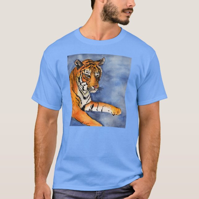 Bengal Tiger (Orange) Custom Art Shirt (Front)