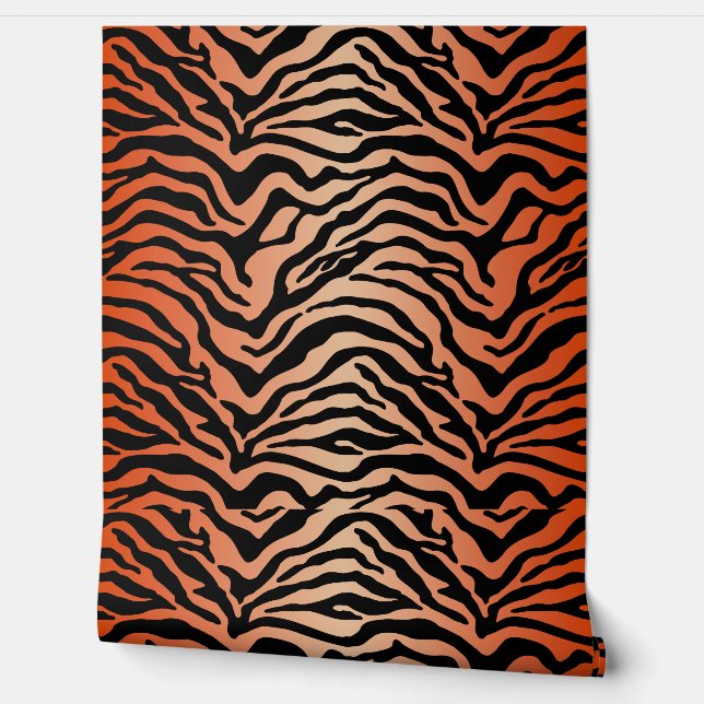 Bengal tiger print  wallpaper  (Unrolling)