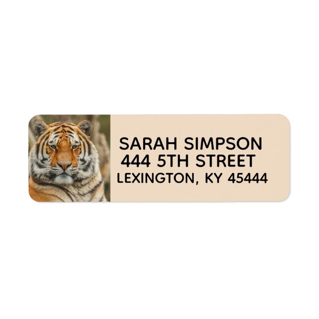 BENGAL TIGER RETURN ADDRESS LABELS (Front)