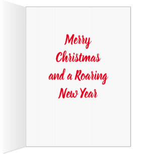 Bengal Tiger Santa Claus Card