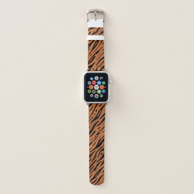 Bengal Tiger strip Apple Watch Band (Front)