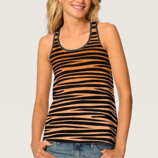 Bengal Tiger stripes pattern, wildlife cats theme Tank Top