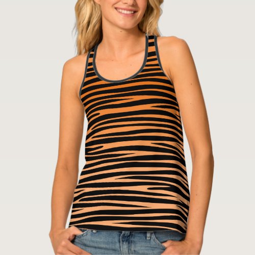 Bengal Tiger stripes pattern wildlife cats theme Tank Top