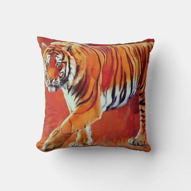 Bengal Tiger Throw Pillow (Front)
