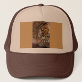 Bengal Tiger Face Paint Tiger Head Animal Bengal Tiger Lover Flat Bill Trucker Hat