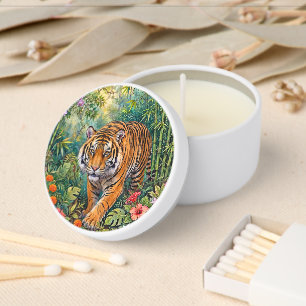 Bengal Tiger Vibrant Bamboo Jungle Mini Candle Favors
