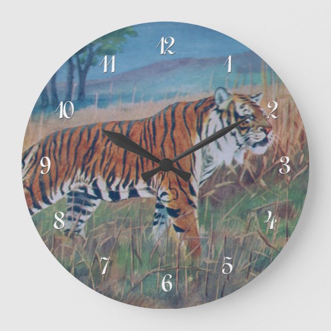 Bengal Tiger Wall Clock (Front)