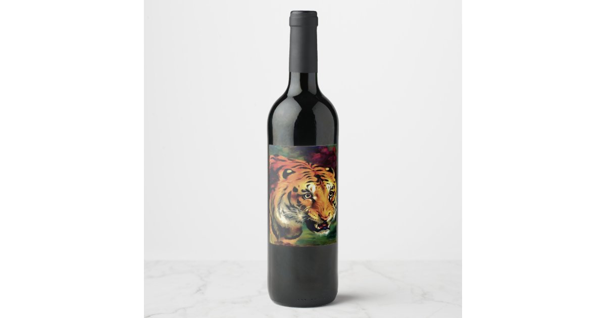 Bengal Tiger Wine Label Zazzle