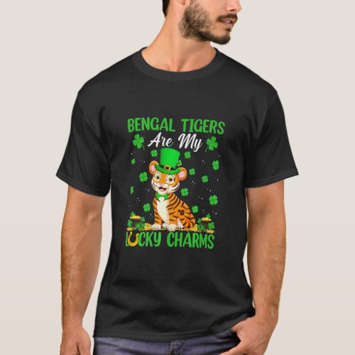 Bengal Tigers Are My Lucky Charms Tiger St Patrick T_Shirt