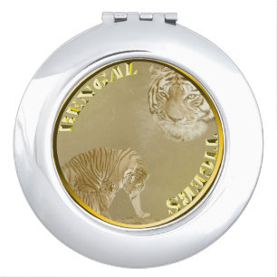 Bengal Tigers Gold Coin, Compact Mirror
