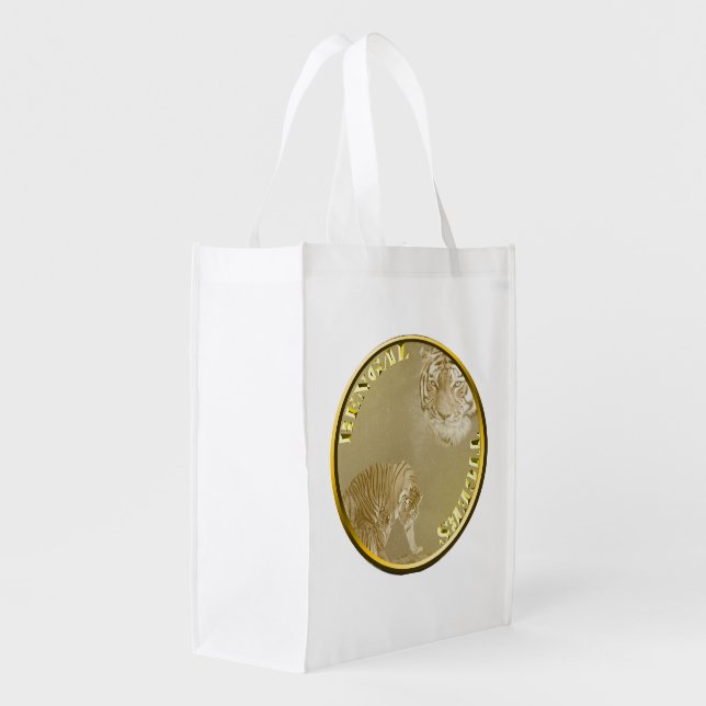 Bengal Tigers Gold Coin, Grocery Bag (Back Side)