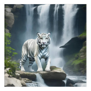Bengal White Tiger in Nature  Acrylic Print