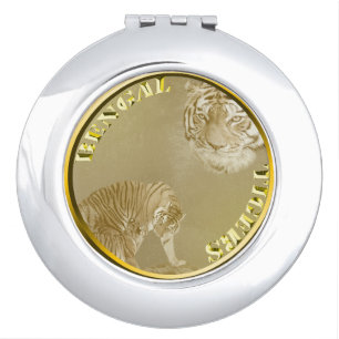 Bengals Tigers Gold Coin, Compact Mirror