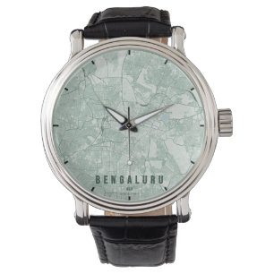 Bengaluru India City Map Minimal Design Watch